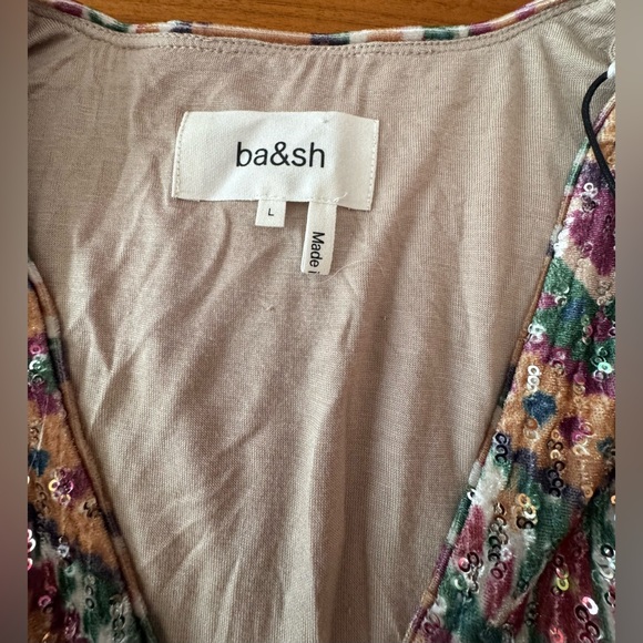 ba&sh “Tola” Velvet Sequin Gem-Tone Mini- Dress, Size L. NWT - Picture 6 of 16